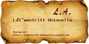Löwentritt Antonella névjegykártya